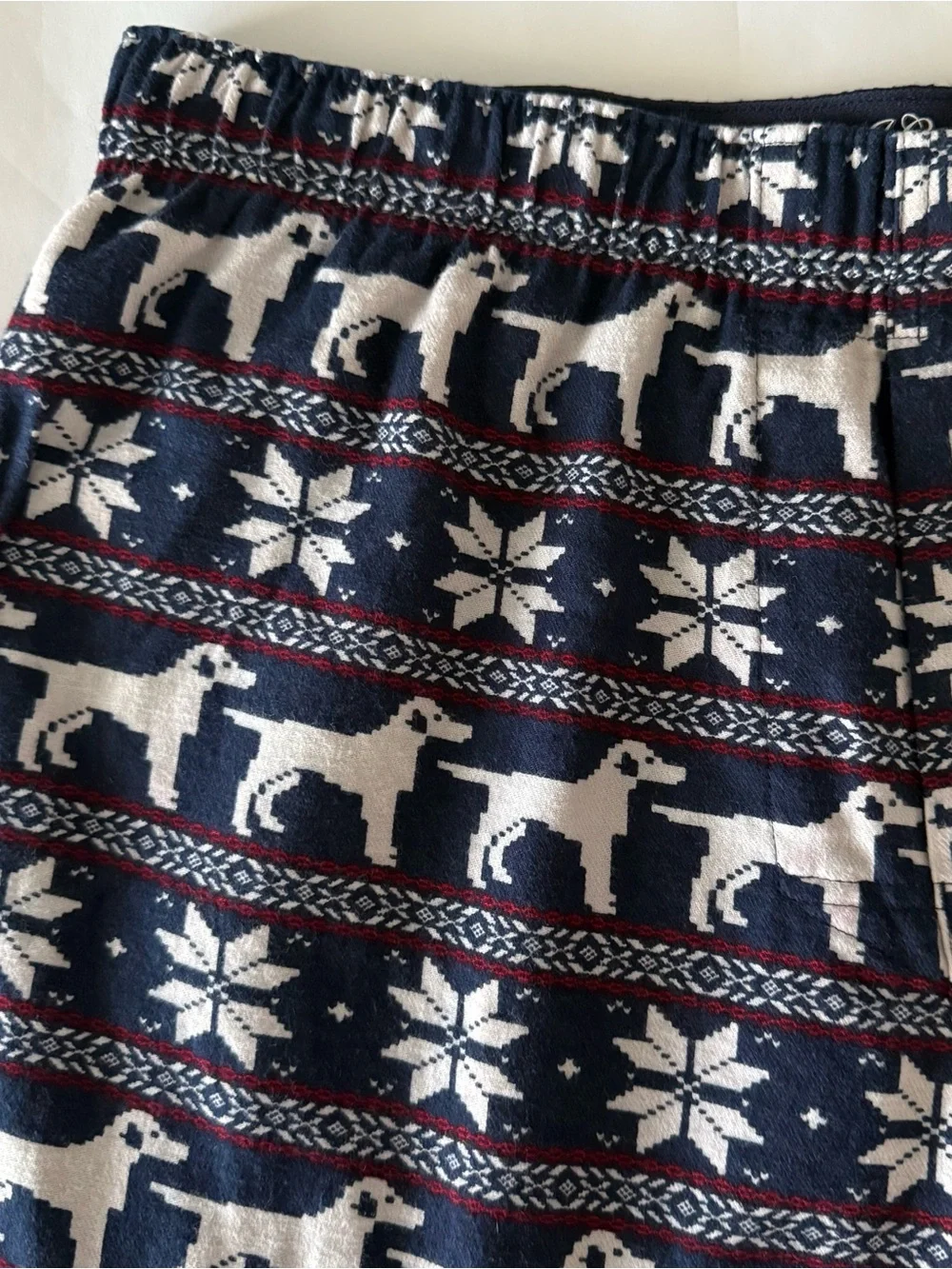 J.Crew Mens Fair Isle Dog Print Flannel Boxers Lounge Shorts Holiday Size L NWOT